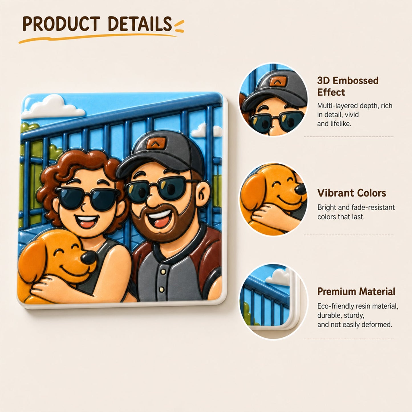 Personalized Travel Souvenir Pin - Custom 3D Relief Badge