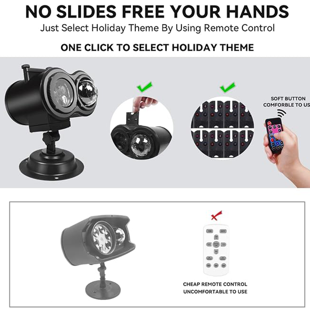 32FT HD Halloween Projector | 10 Projection Patterns Indoor & Outdoor Display