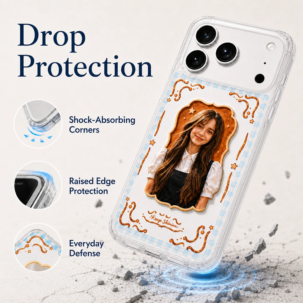 Personalized 3D Embossed Relief iPhone 17 Case - Custom Photo Cover