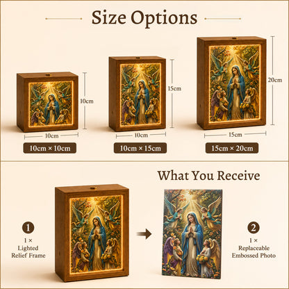 Custom 3D Embossed Relief Photo Frame - Oil Painting Lightbox Portrait