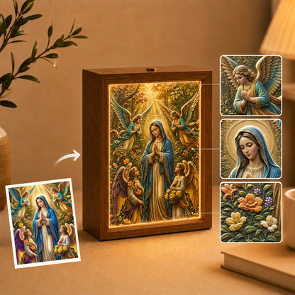 Custom 3D Embossed Relief Photo Frame - Oil Painting Lightbox Portrait
