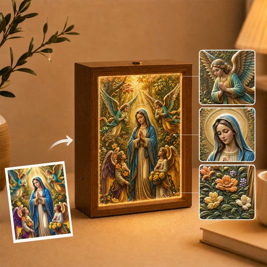 Custom 3D Embossed Relief Photo Frame - Oil Painting Lightbox Portrait