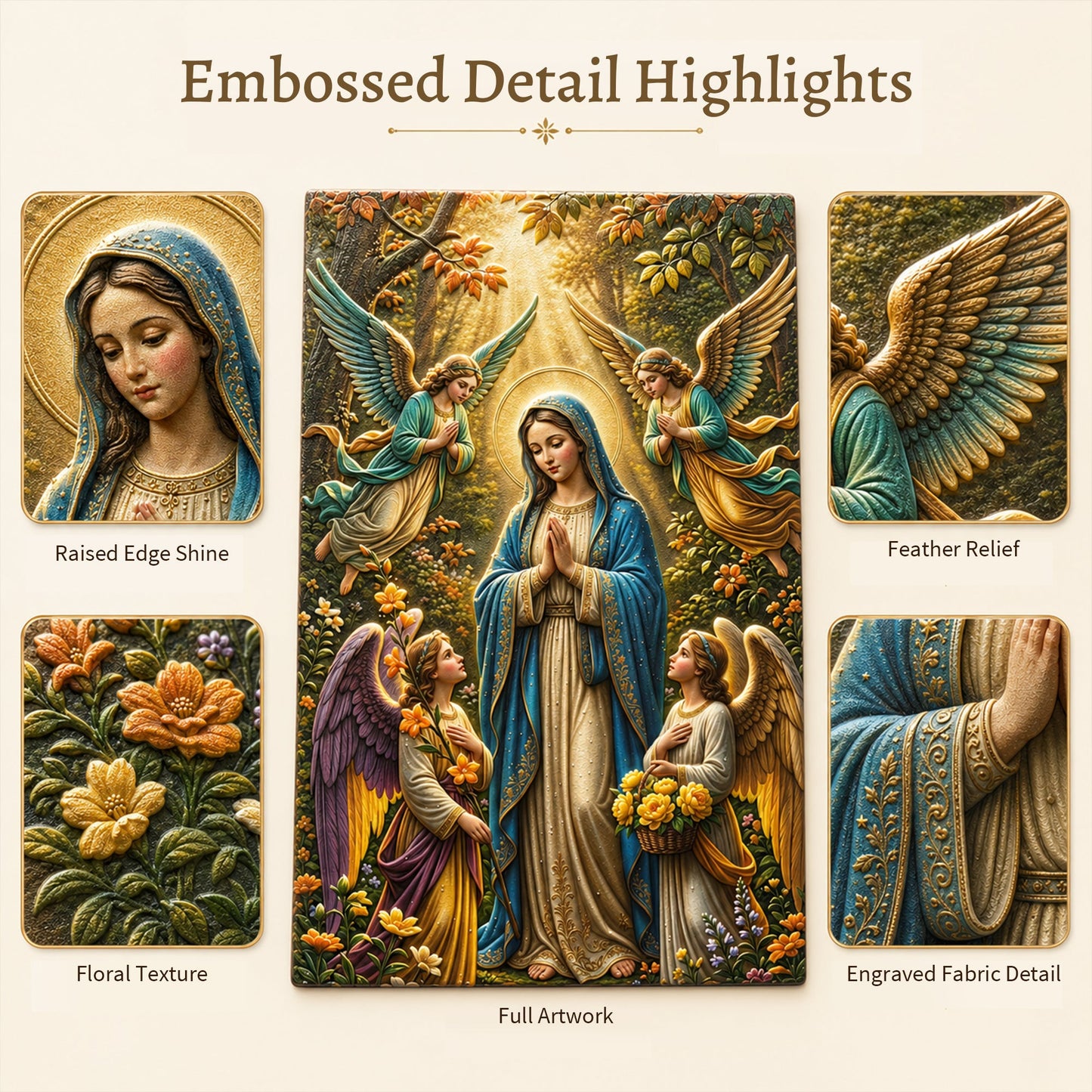 Custom 3D Embossed Relief Photo Frame - Oil Painting Lightbox Portrait