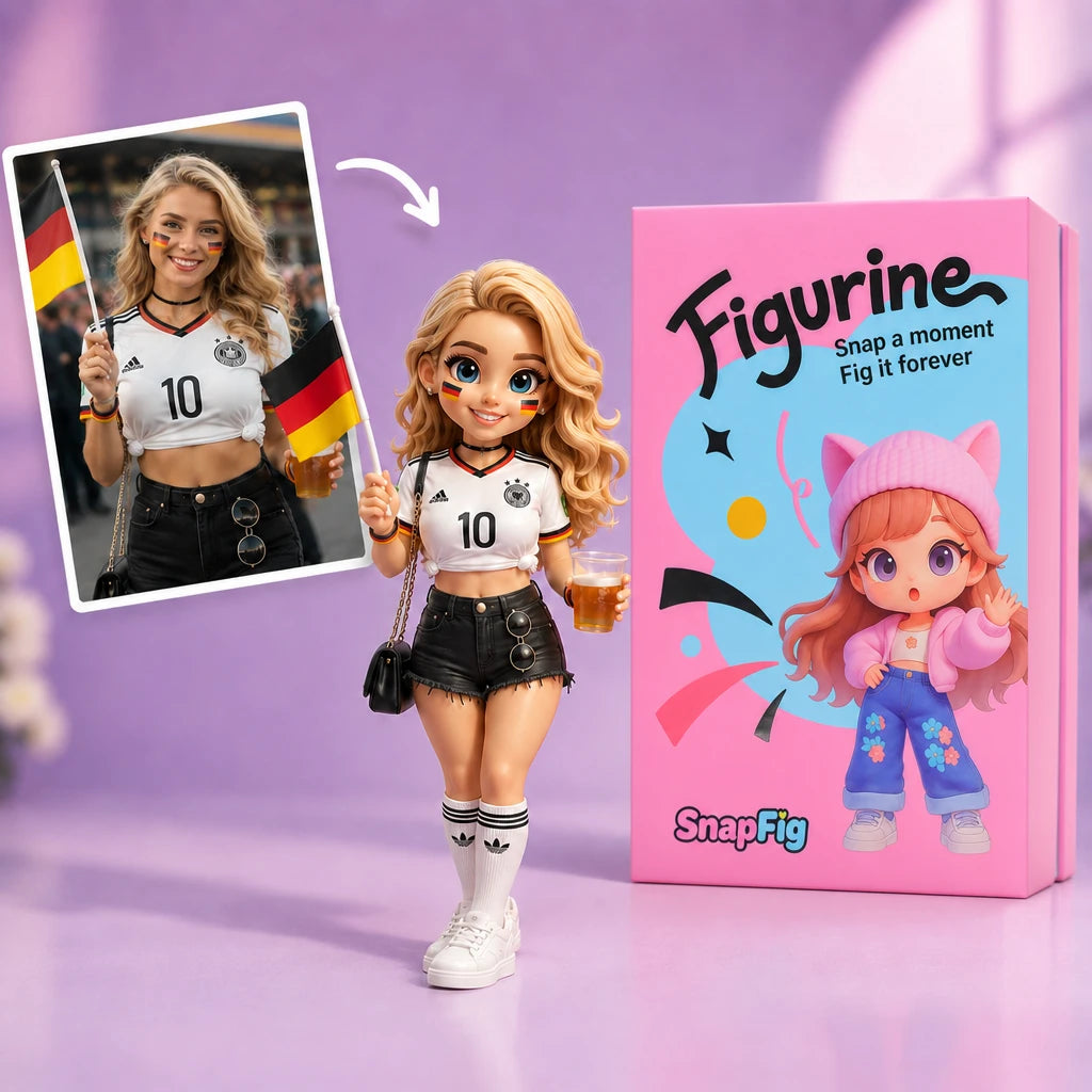 Germany National Team Custom 3D Figurine - Personalized Football Fan Gift From Photo