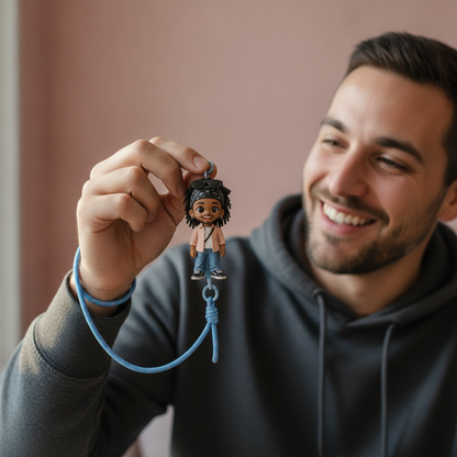 Custom Mini Figure Keychain - Personalized Photo Charm
