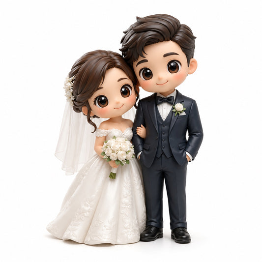 Personalized Wedding Cake Topper - Custom Bride & Groom From Photo