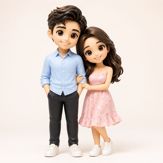 Custom Couple Action Figures - Unique Anniversary & Valentine Gift